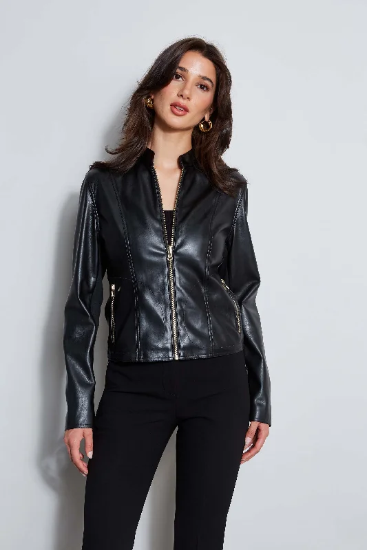 Grand Opening Sale Vegan Leather Moto Jacket