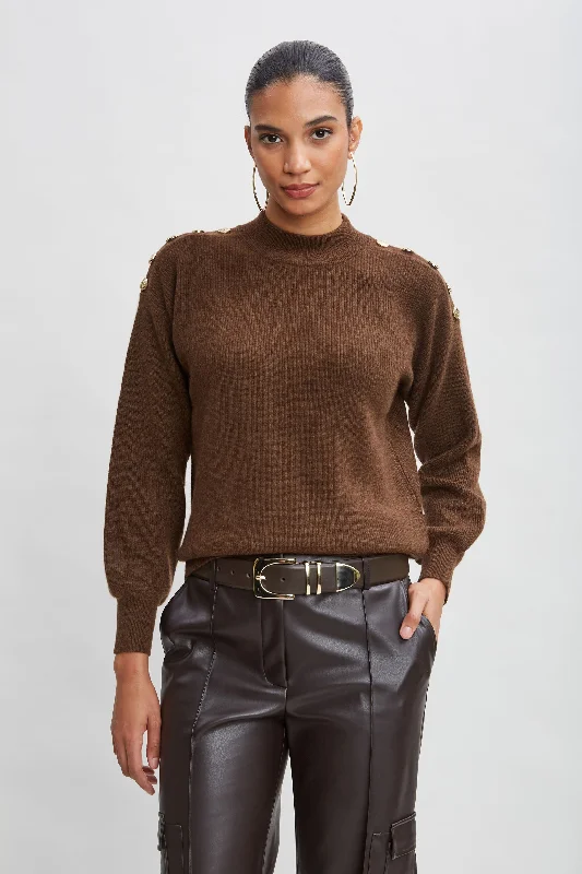 Price Cut Cashmere Button Sweater