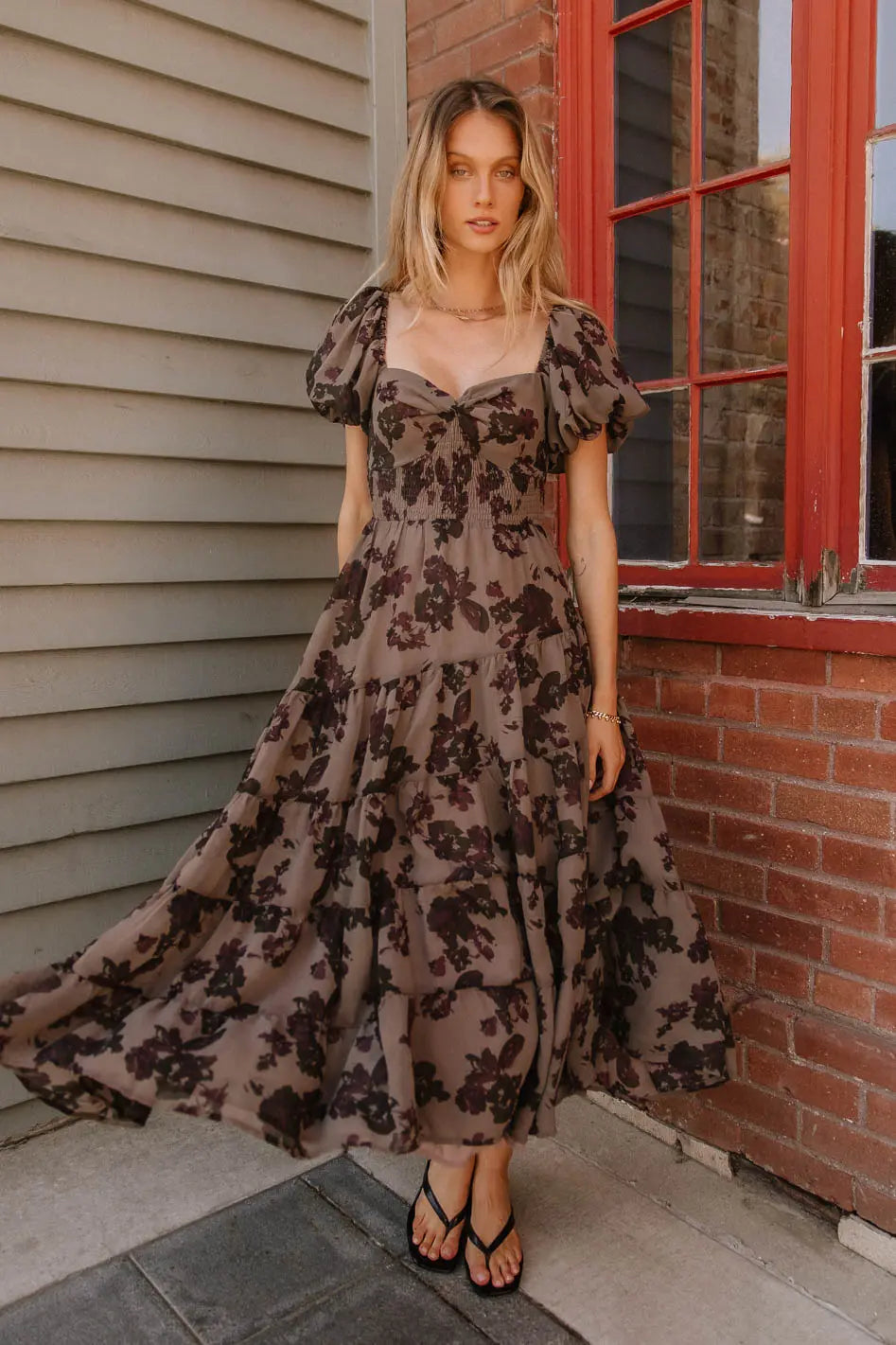 Act Now Robbie Floral Midi Dress - FINAL SALE