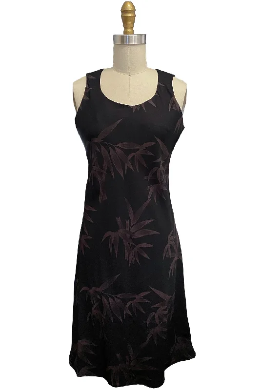 Limited Stock Bamboo Garden Black Tank Dress