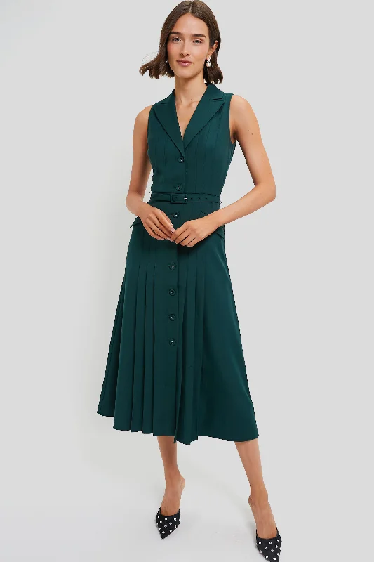 Reduced Prices Dark Forest Green Livi Dress