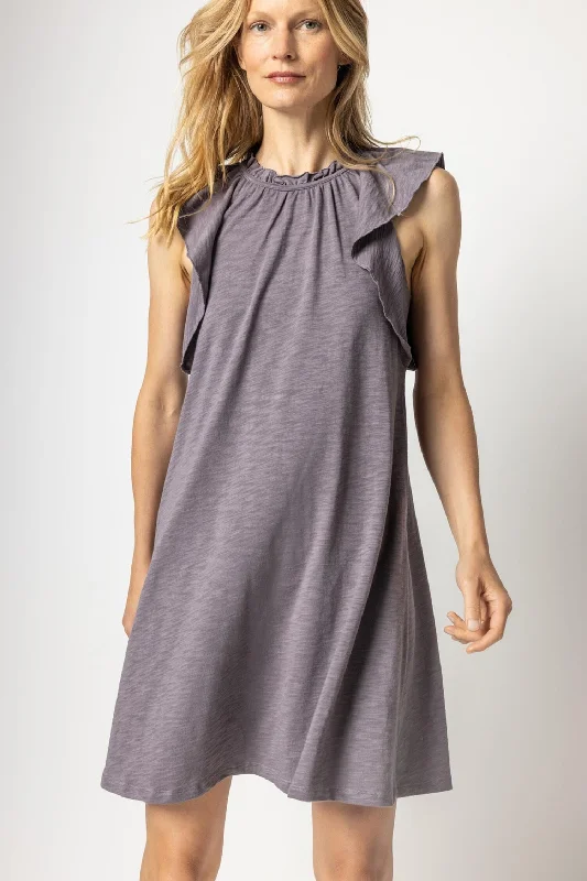 Warehouse Sale Ruffle Trim Sleeveless Dress