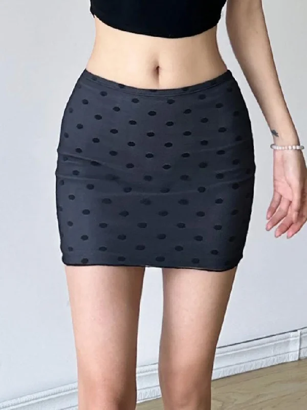 Price Rollback Polka Dot Mesh Skirt