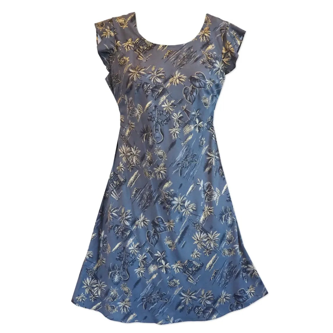 Amazing Deals Honolulu Grey XOXO Hawaiian Dress
