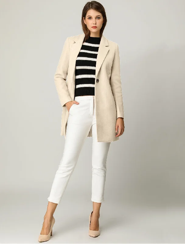 One-DAY Sale Classic Notched Lapel Long Sleeve Buttoned Coat