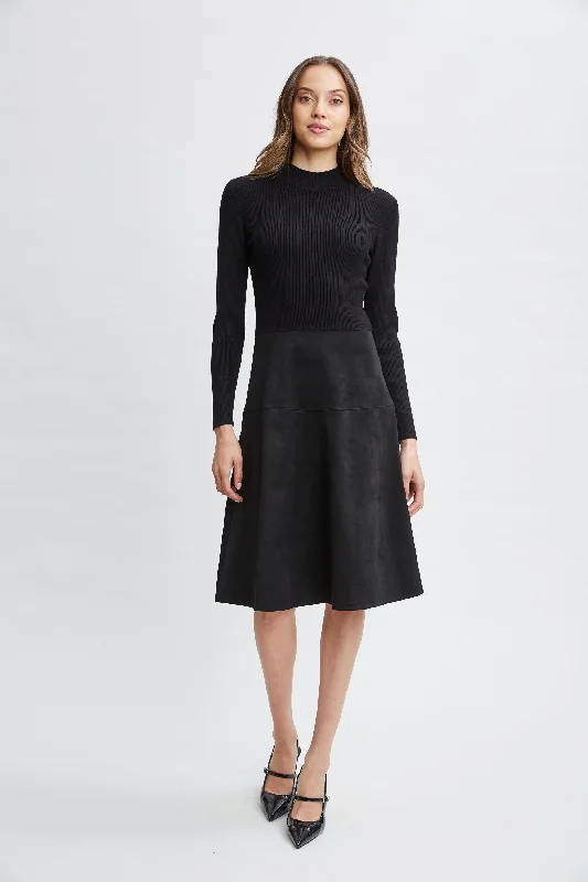 Stock Clearance T-Tahari Vegan Suede Knit Dress