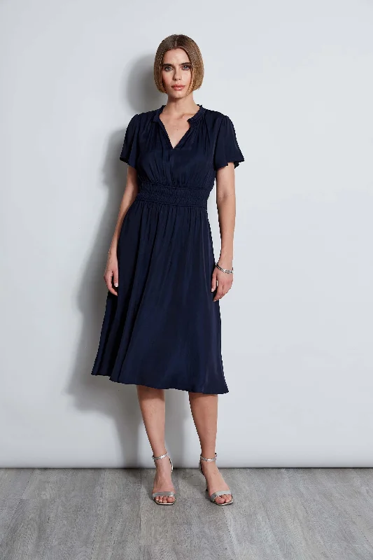 Can't Miss T-Tahari Flutter Sleeve Midi Dress