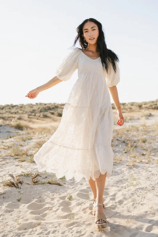 Customer Appreciation Sale Kay Embroidered Dress in Natural