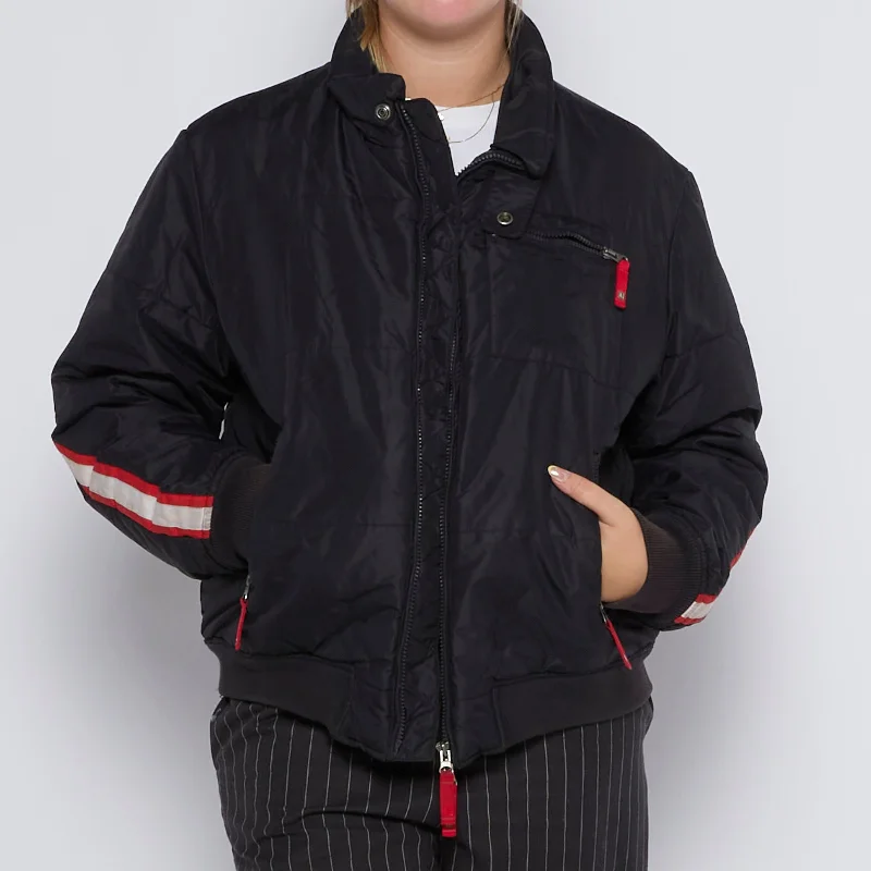 Can't Miss Armani Jeans Striped Padded Jacket - UK 12