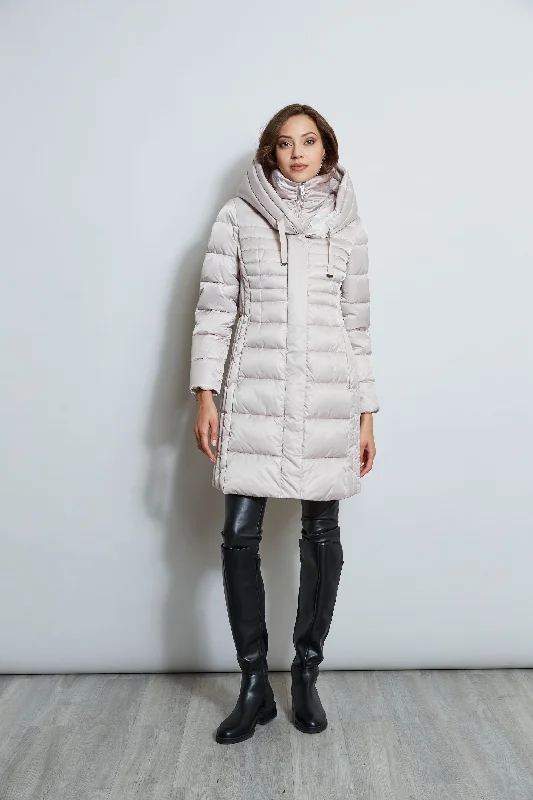 Season Finale Sale Tahari Double Layer Long Puffer Coat