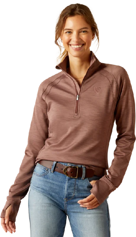 Limited Stock Ariat Women's Twilight Mauve Tek Team 1/2 Zip Sweatshirt