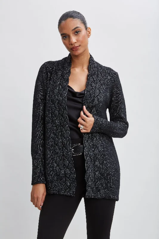 Special Price Metallic Cable Cardigan