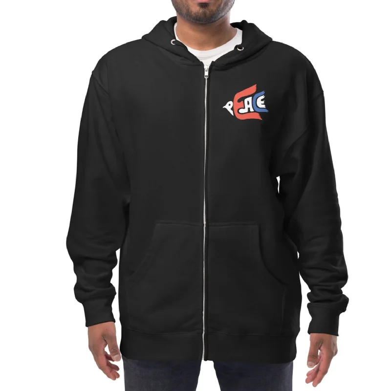 Stock Clearance American Peace Fleece Zip Hoodie