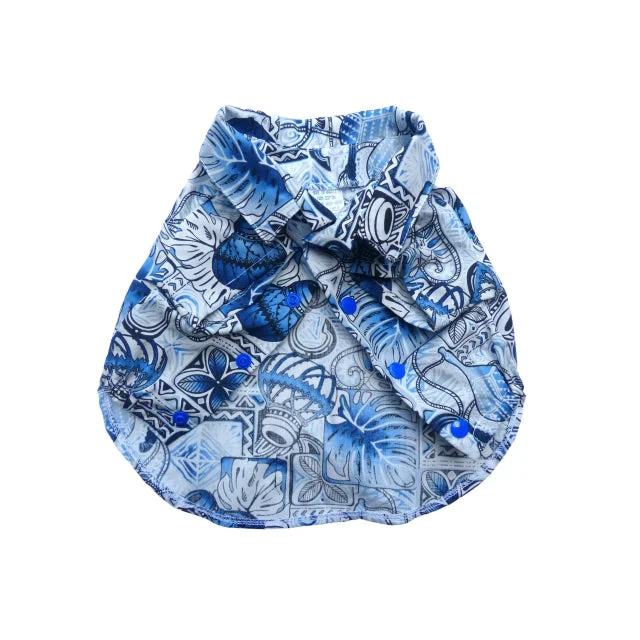 Huge Discounts Dog's Hawaiian Shirt | Hawaiian Ipu Print | Blue