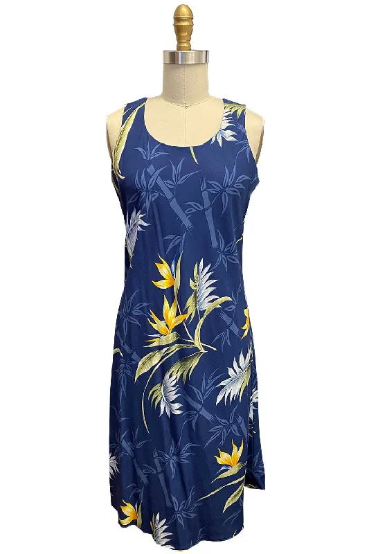 Customer Appreciation Sale Bamboo Paradise Navy Tank Dress
