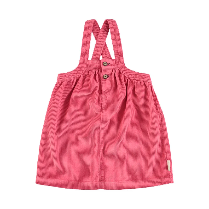 Shop and Save Short dress w/ straps | Pink  Corduroy