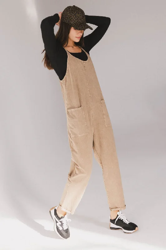 Exclusive Access Bram Overalls in Taupe