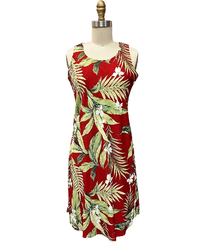 Midnight Madness White Ginger Red Tank Dress