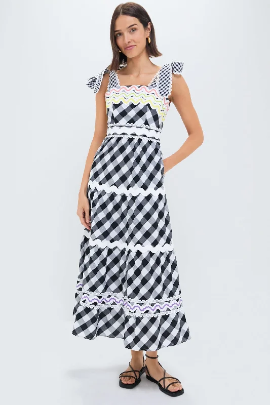 Now or Never Black Jade Vichy Dress
