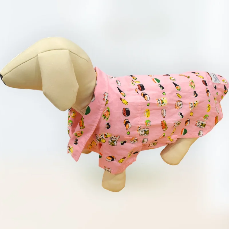 Season Finale Sale Dog's Shirts | Maneki Neko Print | Pink