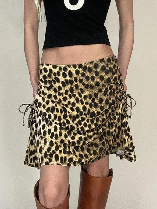 Huge Discounts Leopard Print Low Rise Mini Skirt