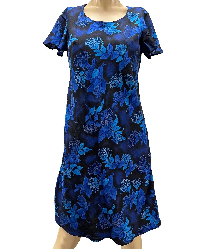 Limited Availability Ohia Navy A-Line Dress with Cap Sleeves